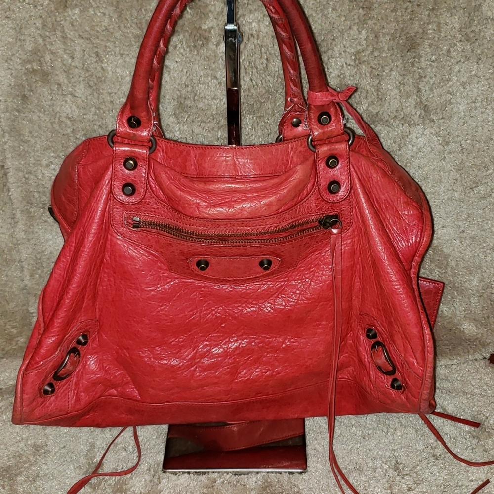 AUTHENTIC Red Balenciaga bag